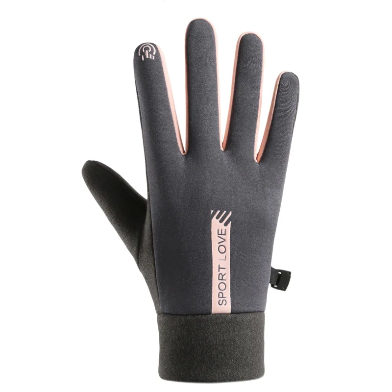 Womens Autumn and Winter Sports Warm Gloves Waterproof and Anti Slip Cycling Gloves Wind Cold Resistant Outdoor Activity Gloves