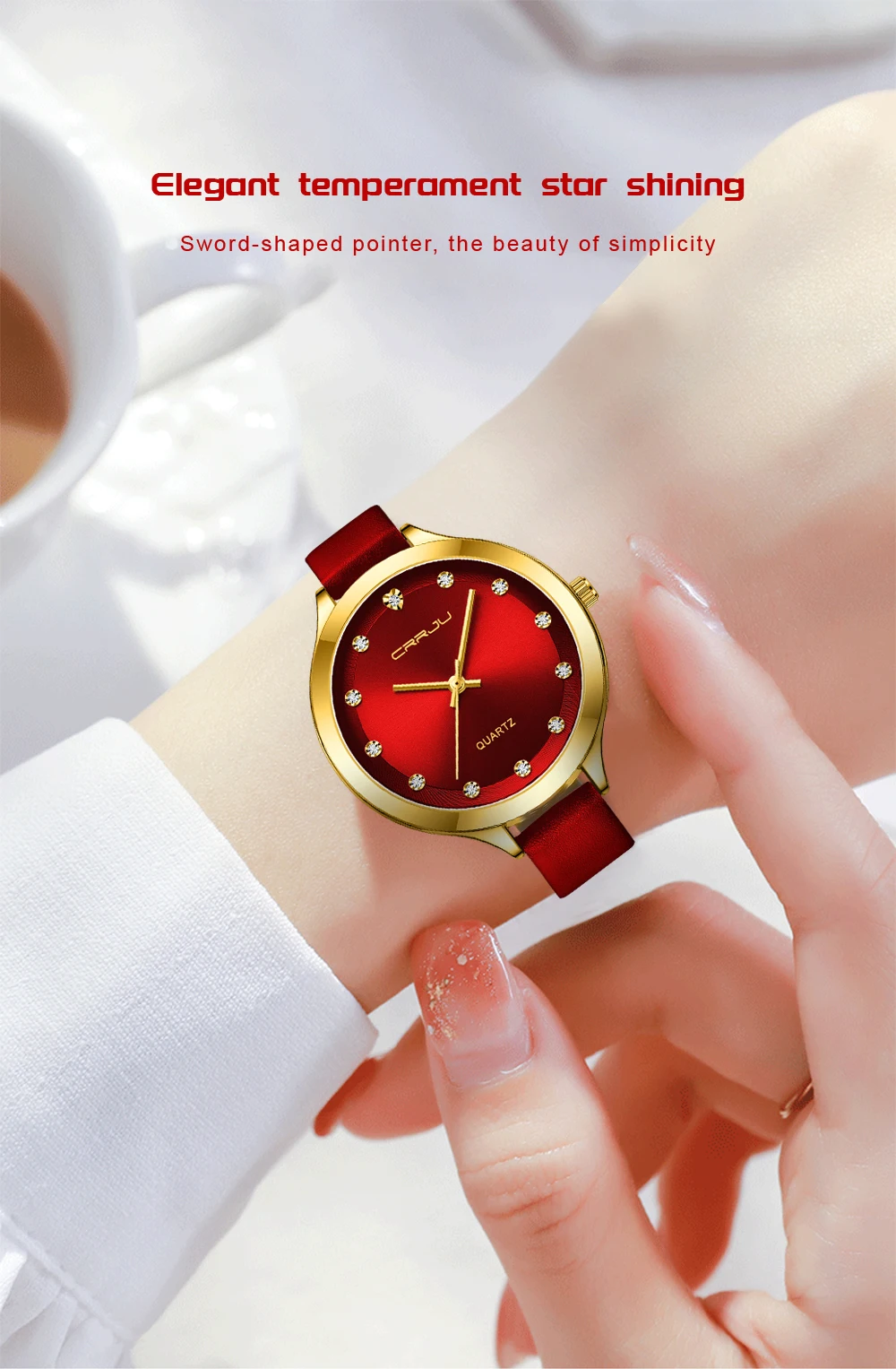 5 stücke Set es Frauen Leder Band Damen Einfache Casual frauen Analog Handgelenk Armband Femme_voghion.com