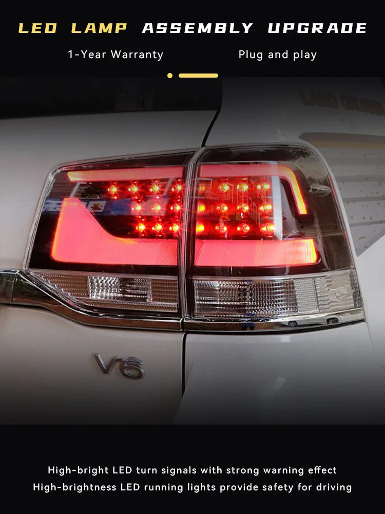 

Car Lights For Toyota Land Cruiser 2016-2021 FJ200 LC200 Highlight Taillight Projector Bifocal Lens DRL Signal Lamp Accessories