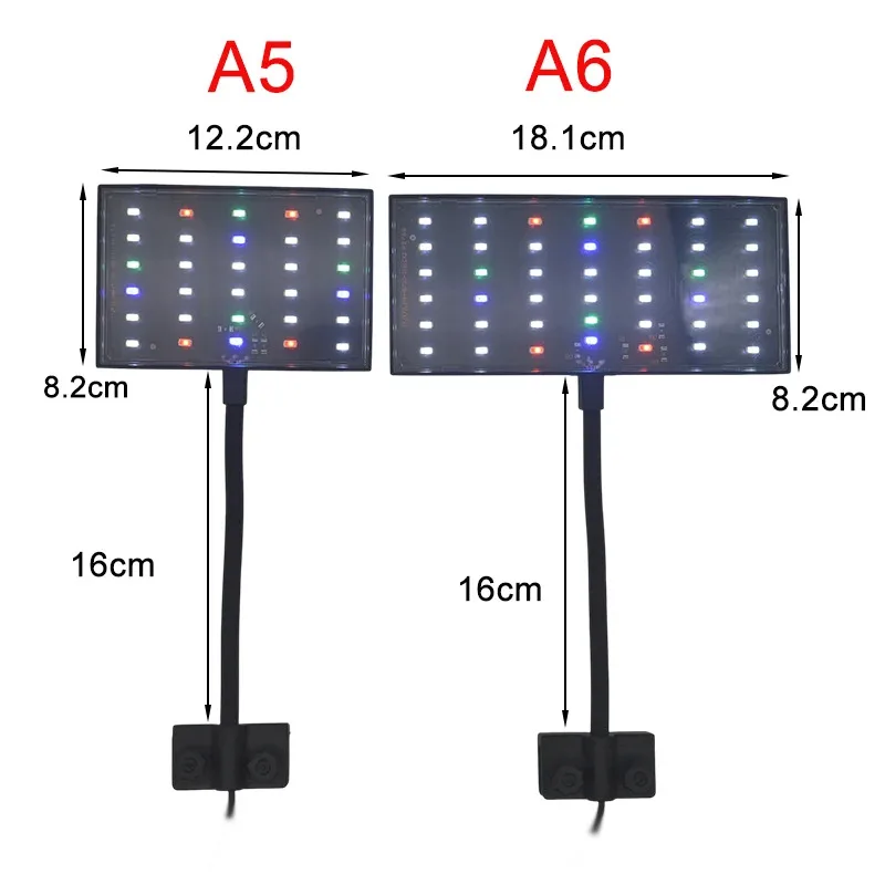 Enhanced LED Grow Light for Aquatic Plants - Dimmable, Timer-Controlled, and 360° Adjustable