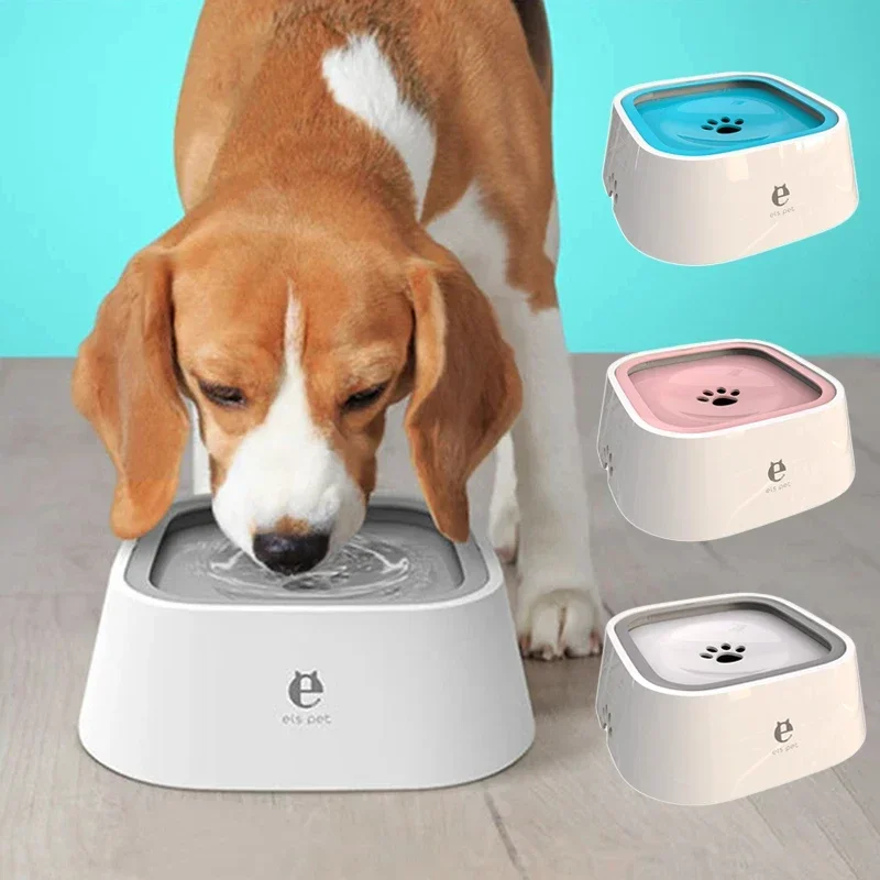 Cuenco De Agua Para Perros De 4.4 Litros, 1.1 Galones, Sin Derrames, De Acero Inoxidable Comedero De Agua Lento Dispensador De Agua Para Perros