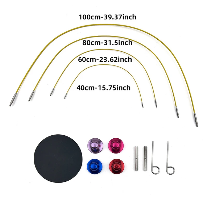 Knitting Needles Crochet Kit Crochet Hooks Knitting Supplies Crochet Needles Knitting Material Knitting Craft Supplies Aluminum Circular Knitting Needles Set Interchangeable Crochet Hooks Knitting Accessories Weaving Yarn Needle Kit