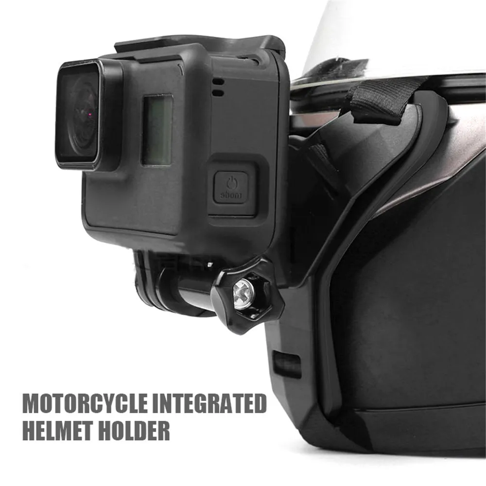Motorcycle Helmet Chin Strap Mount For GoPro Hero 13 12 11 10 9 8 SJCAM SJ4000 AKASO insta360 DJI OSMO Action Camera Accessories