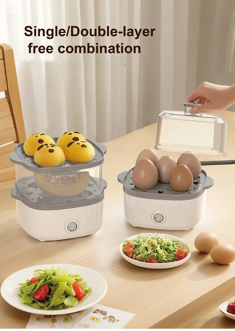 Description Picture 5 of item150W Multifunctional Egg Cooker Low Power Dormitory Breakfast Machine Home 5 pcs Egg Cooker Automatic Power Off Electric Steamer