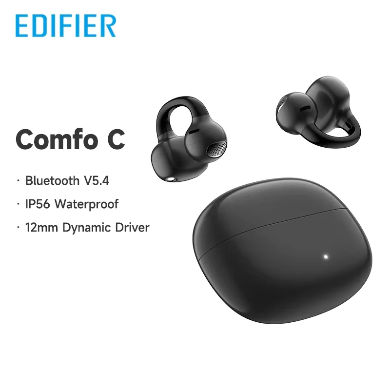 Edifier Comfo Q Open Ear Bluetooth Earbuds Clip-On Wireless IP56 32h Battery