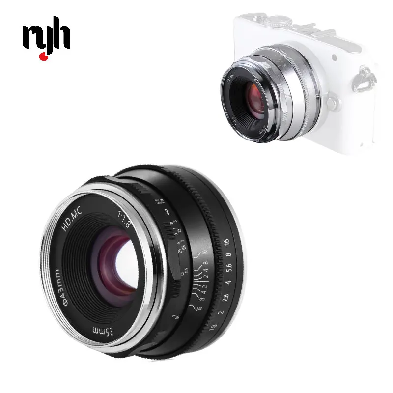 25 Millimetri F1.8 Prime Lens Messa A Fuoco Manuale Mf Per Panasonic Olympus Mft M4/3 Montaggio Gh4 Gm1 Gx8 G7 G9 E-Pl E-M Pen-F Marchio Della Macchin