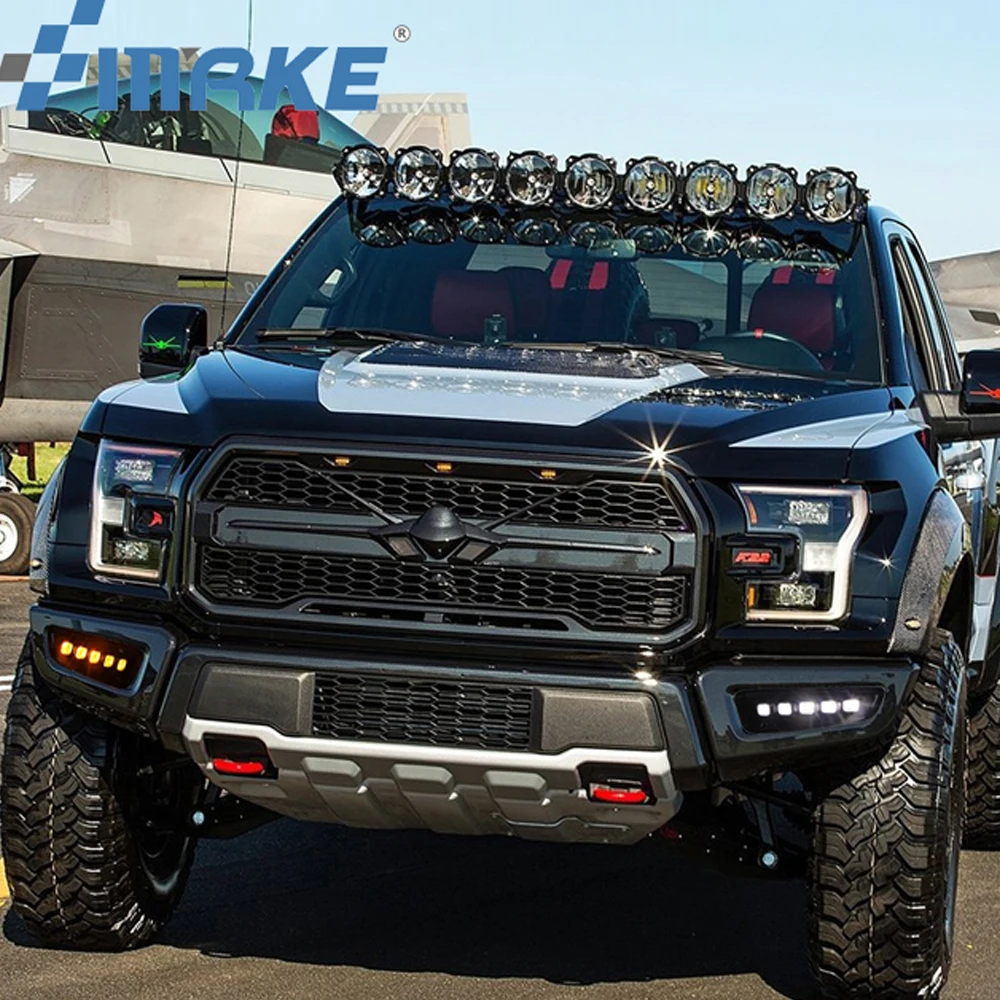 Car Flashing 1 Pair DRL LED Daytime Running Lights with Turn Signal Fog