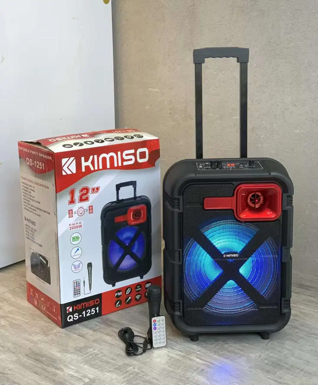 

12 Inch Bluetooth Speaker 2000W High-Power Karaoke Sound Outdoor Square Dance Lever Speaker Portable Bass Speaker With Mic TF FM