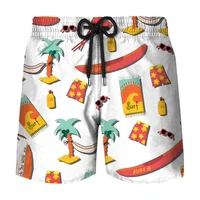 Hawaii Style 3d Printed Shorts For Men's Coconut Tree Casual Vacation Beach Shorts Outdoor Sports Street Clothing Board Shorts 1