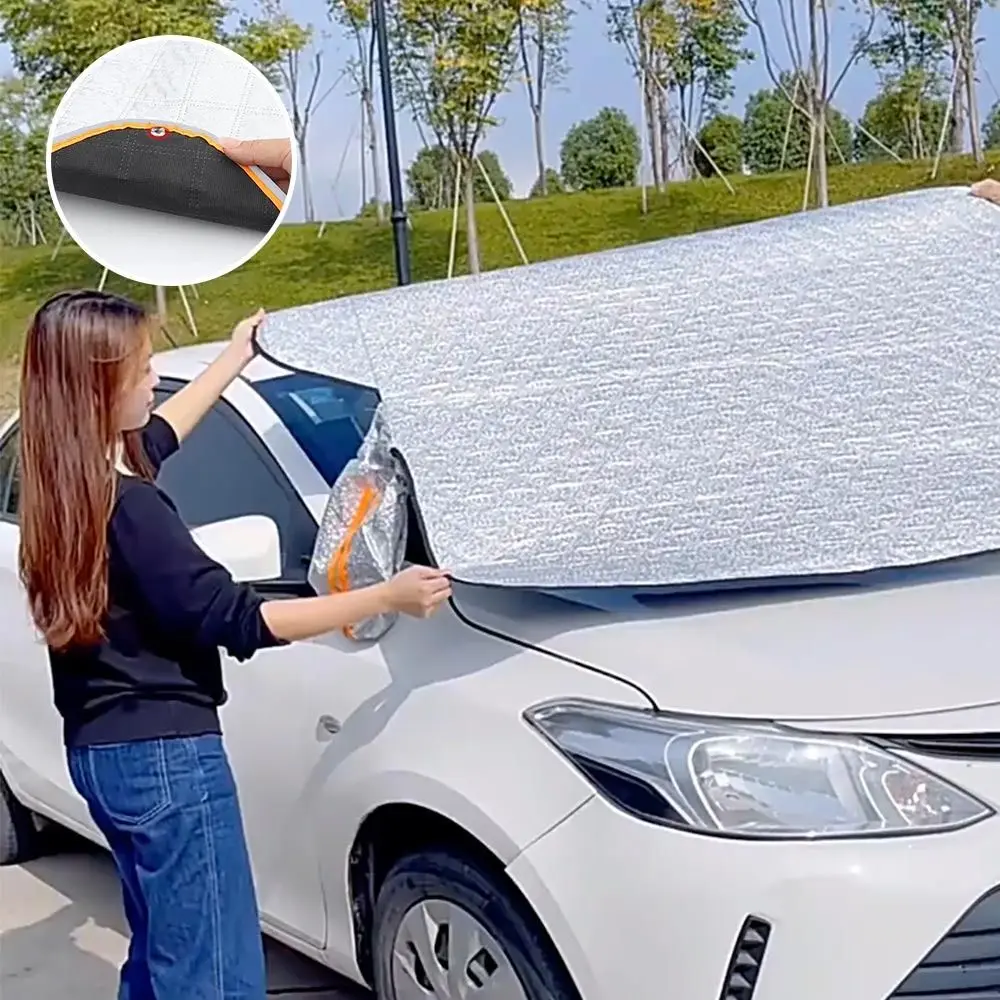 Aluminum Film Car Windshield Cover Anti-Fog Windproof Windshield Sunshades UV Protection Anti-Frost Car Sun Shade