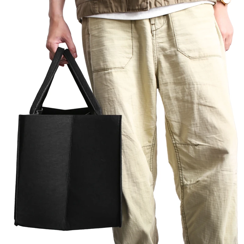 Fireplace Wood Felt Storage Bag Basket Magazine Rack Firewood Pocket,Felt Foldable Firewood Holder Basket