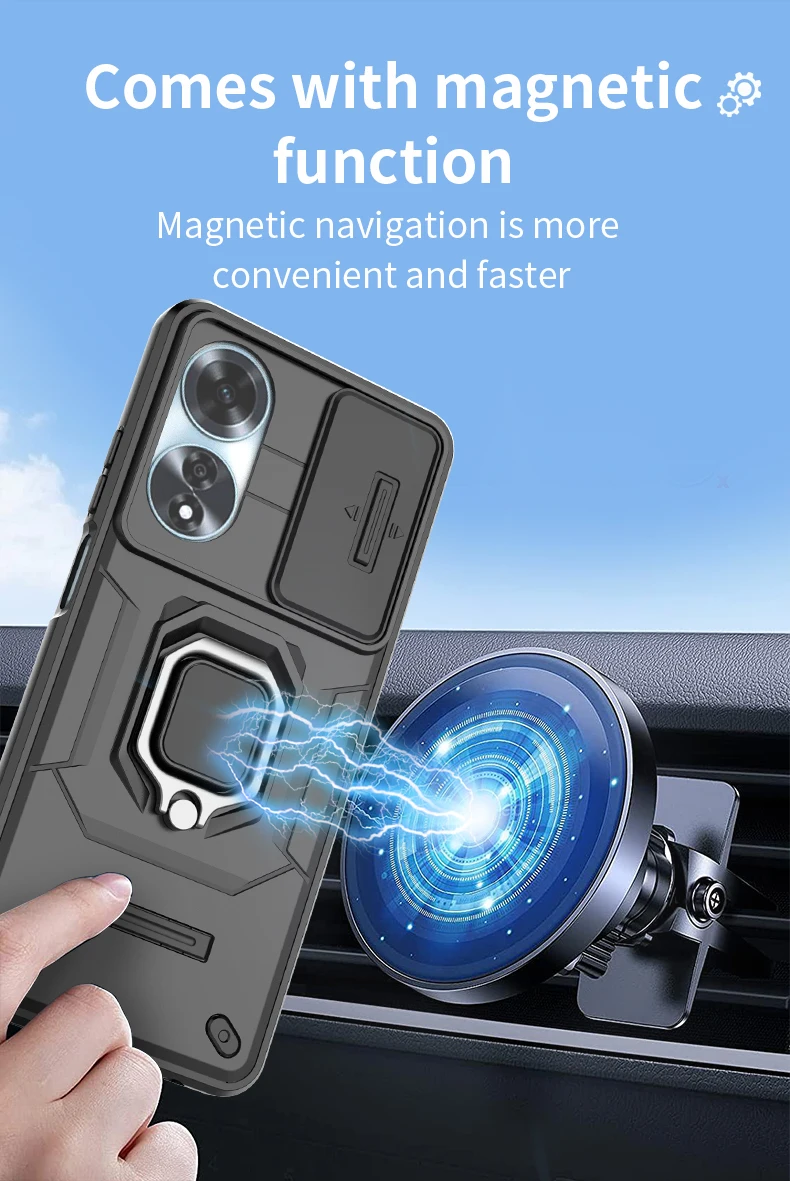 Armor Stossfest Hülle Fir OPPO A60 A79 4G Schutzhülle Ring Magnéithalter Coque Fundas Capa_voghion.com