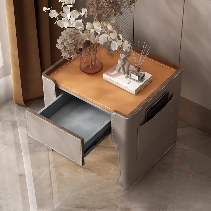 Italian Bedsides Table Wood Furniture for Bedroom