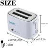 1 Pcs Sonifer Sf-6005 Toaster 2 Pieces Cool Touch Toaster Variable Digital Brown Control with Stop Function, Automatic Pop-Up and Automatic Pop-Up, Sliding Debris Tray, Easy to Clean 5