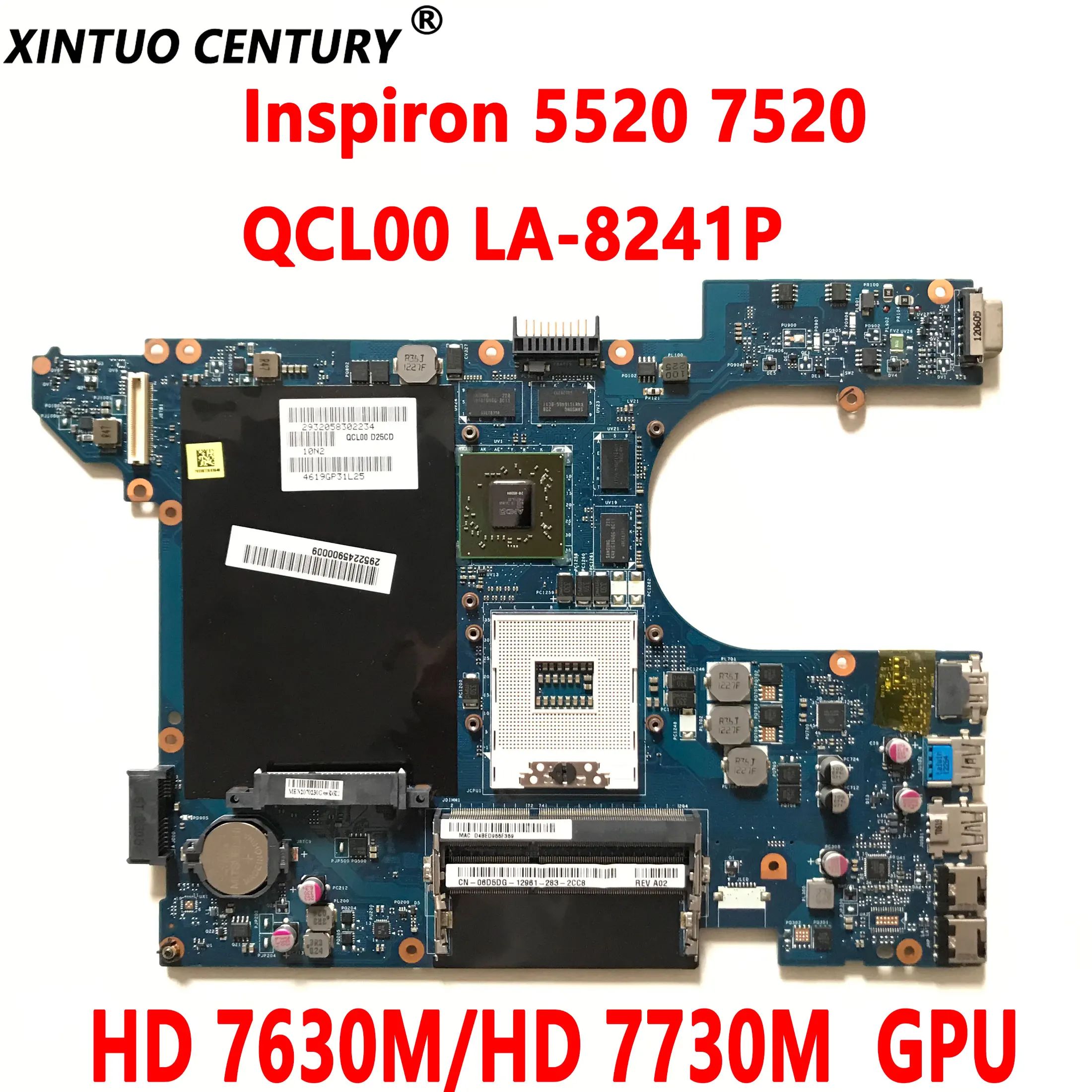

CN-06D5DG 6D5DG материнская плата для Dell Inspiron 15R 5520 7520 материнская плата для ноутбука QCL00 LA-8241P с HD 7630M/7730M HM77 100% тест