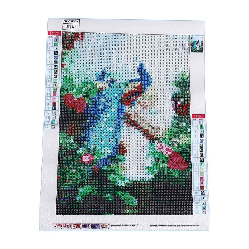 

5D DIY Diamond Painting Peacock Animal Diamond Embroidery Cross Stitch Round Rhinestone Unfinished Home Decoration Gift