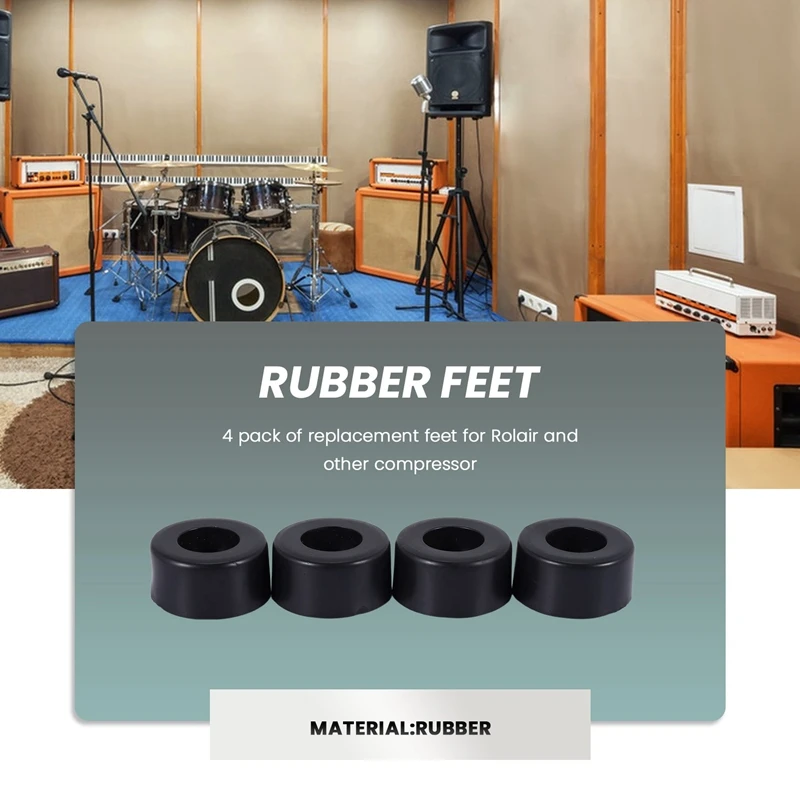 Air Compressor Rubber Feet Foot Mount Vibration Pads Set Of 4