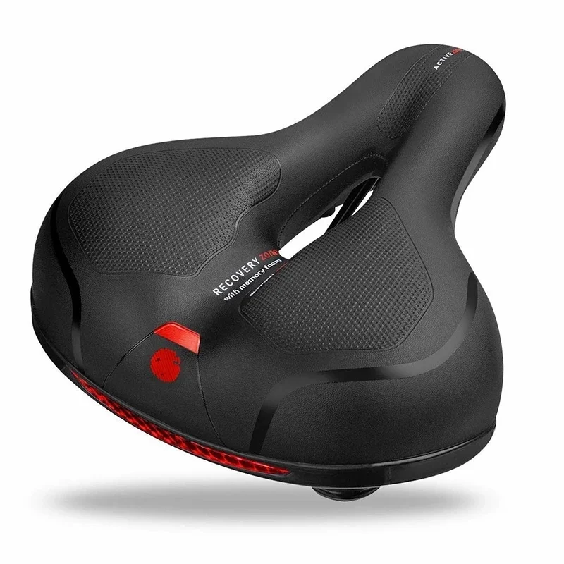Comfort Bike Seat With Hollow Design - Waterproof Padded Saddle For Road & Mountain Bikes