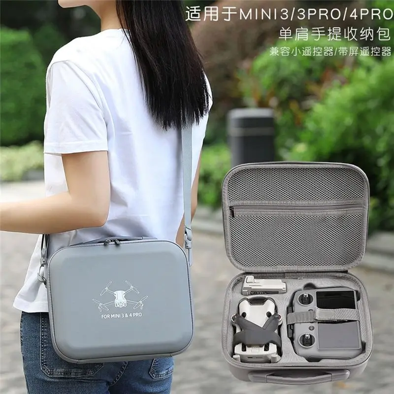 AU61-DJI Mini 3 Pro/Mini 4 Pro 드론 원격 액세서리 제어용 보호 보관 방수 커버 휴대용 운반 케이스