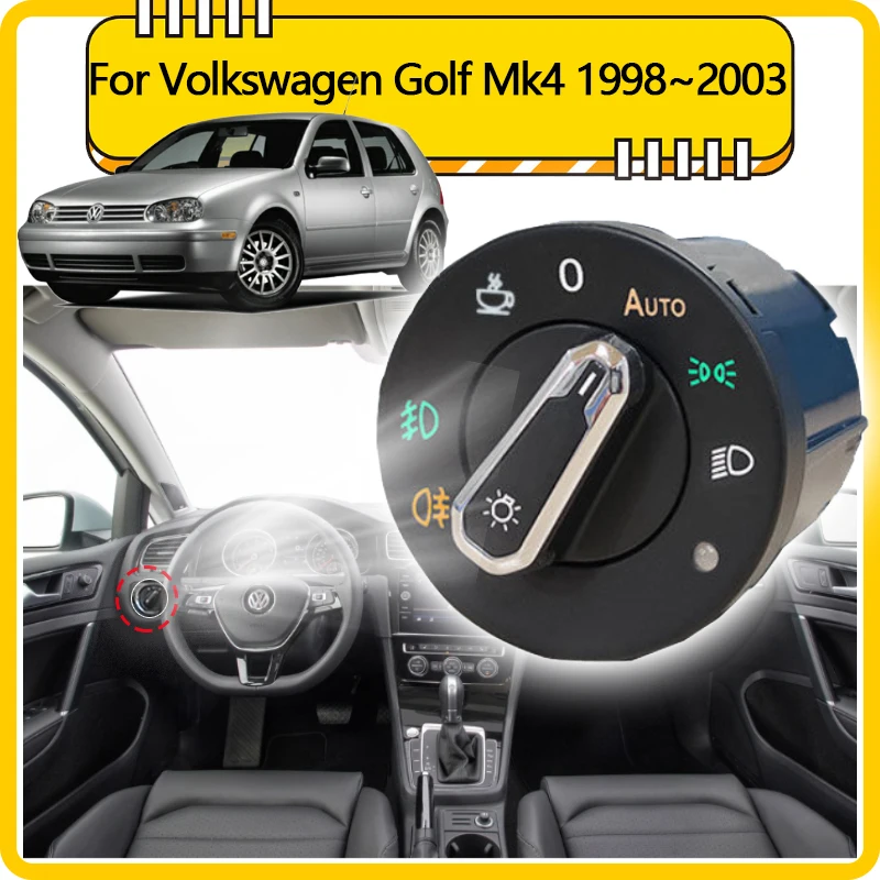 

Для Volkswagen VW Golf 4 Mk4 Golf4 Town 1J 1998 ~ 2003, автоматический переключатель фар, автомобильные аксессуары, модификация автомобиля