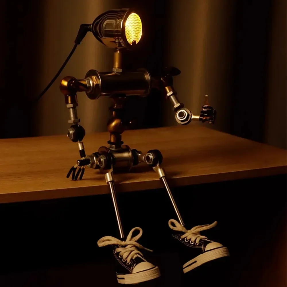 Creative USB Light Punk Robot Shape Gaming Room Desk Table Decoration Ornament Lamp Lantern Children Night Funny Birthday Gift