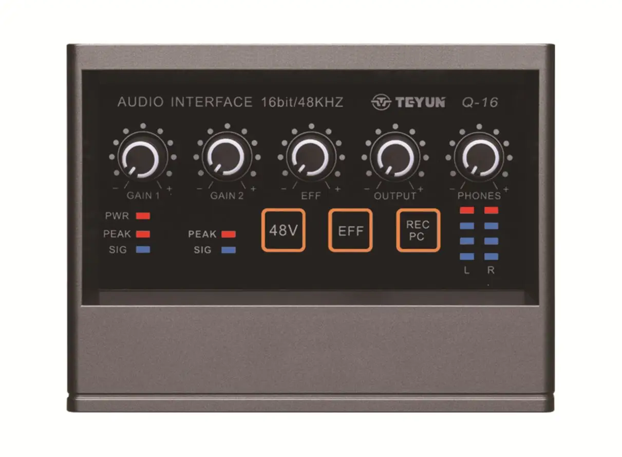 TEYUN Q16 Audio Interface Sound Card with Monitoring,Electric Guitar