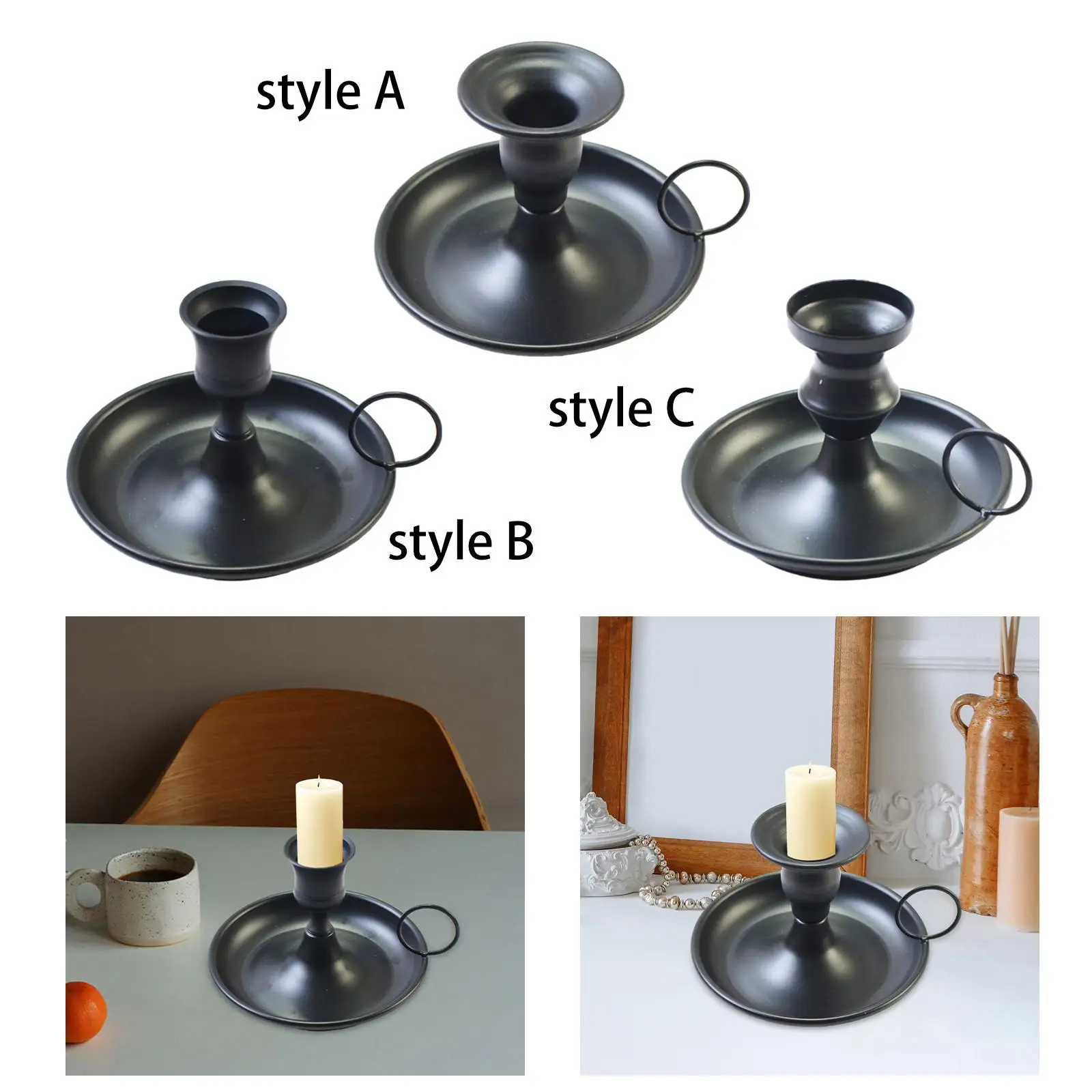 Taper Candle Holder Metal Collectible Candles Candlestick Decorative Candlestick Holder for Table Restaurant Party Home Decor