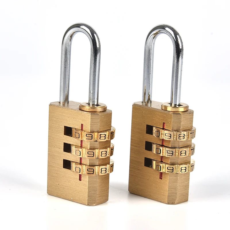 

1PCS Padlock Solid Brass Lock Digit Combination Password Secret Code For Gym Outdoor Locker Case Stainless Steel