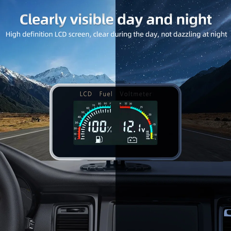Jauge De Niveau De Carburant Numérique 52 Mm Carburant Universel 12 V Avec Lumiere Blanche 80891539