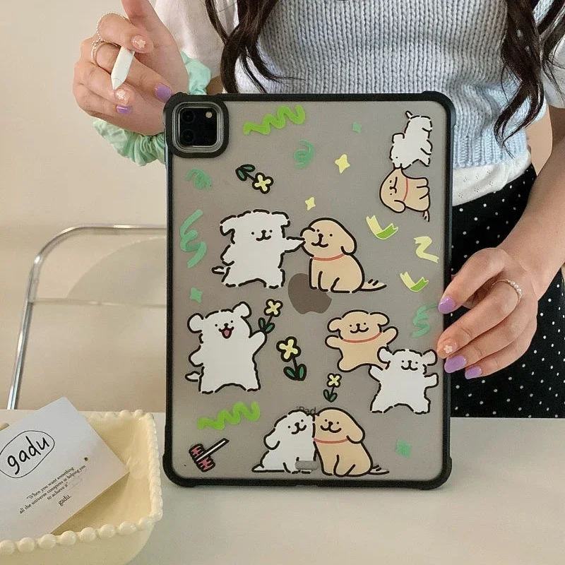 

Dog Friend Acrylic iPad Cover for iPad Air 4 5 (10.9inch) iPad Pro 2020 2021 2022 (11inch 12.9inch) Protective Case