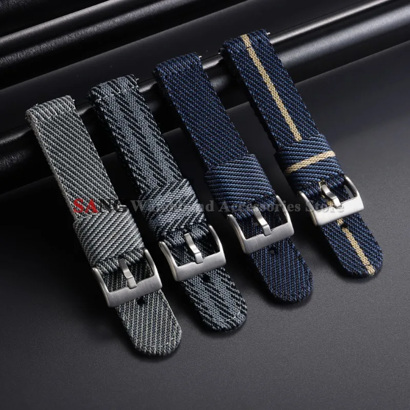 Universal Nylon Canvas Watch Band – Military Sport Woven Fabric Replacement Strap