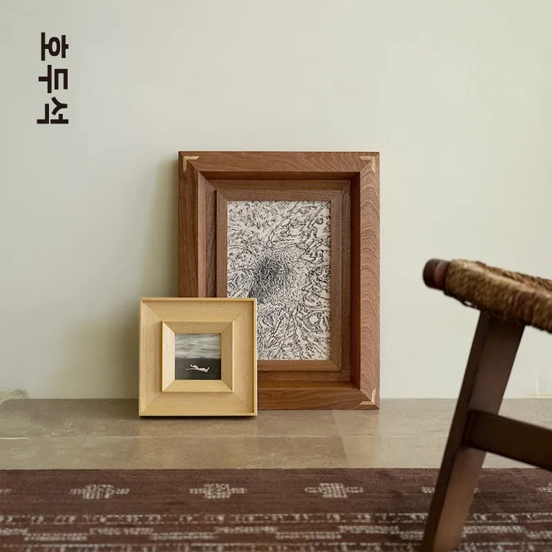 소박한 나무 사진 액자 벽 장식 호텔 거실 사무실 장식 그림 샘플룸 창의적인 나무 장식