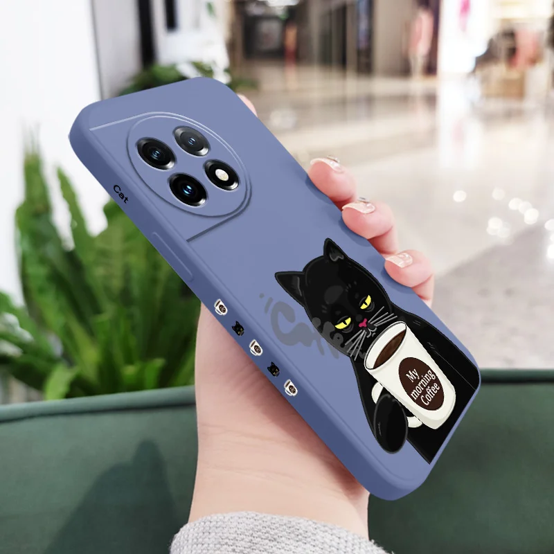 Tired Cat Liquid Silicone Phone Case Cover