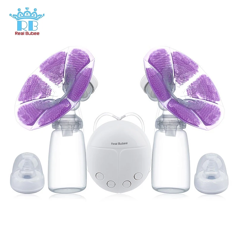 Real Bubee Single/double Electric Breast Pump Milk Bottle Infant Usb Bpa Free Powerful Milk Pumps Baby Breast Feeding electric breast pump