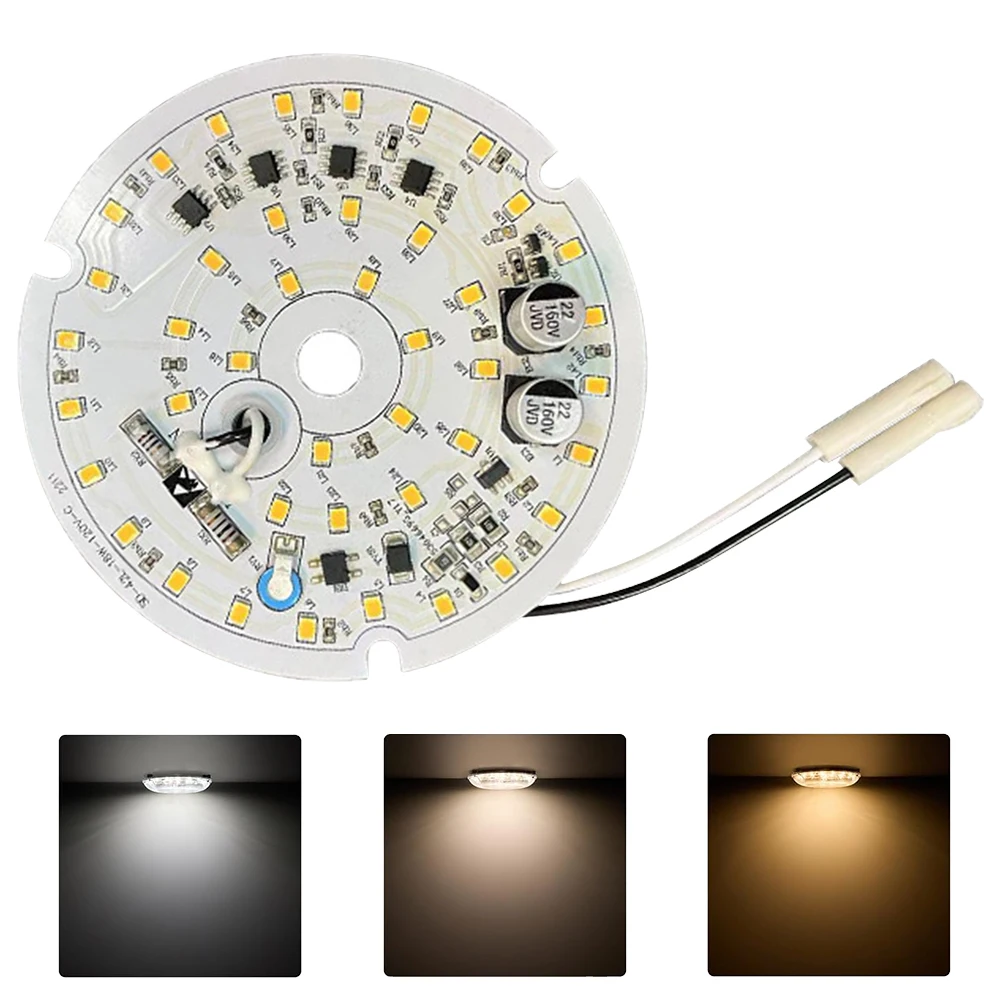 3.94 Inch LED Ceiling Fan Light Kit 18W 120V 1530LM Dimmable LED Retrofit Kit 3000K/4000K/6500K Ceiling Fan Light Replacement