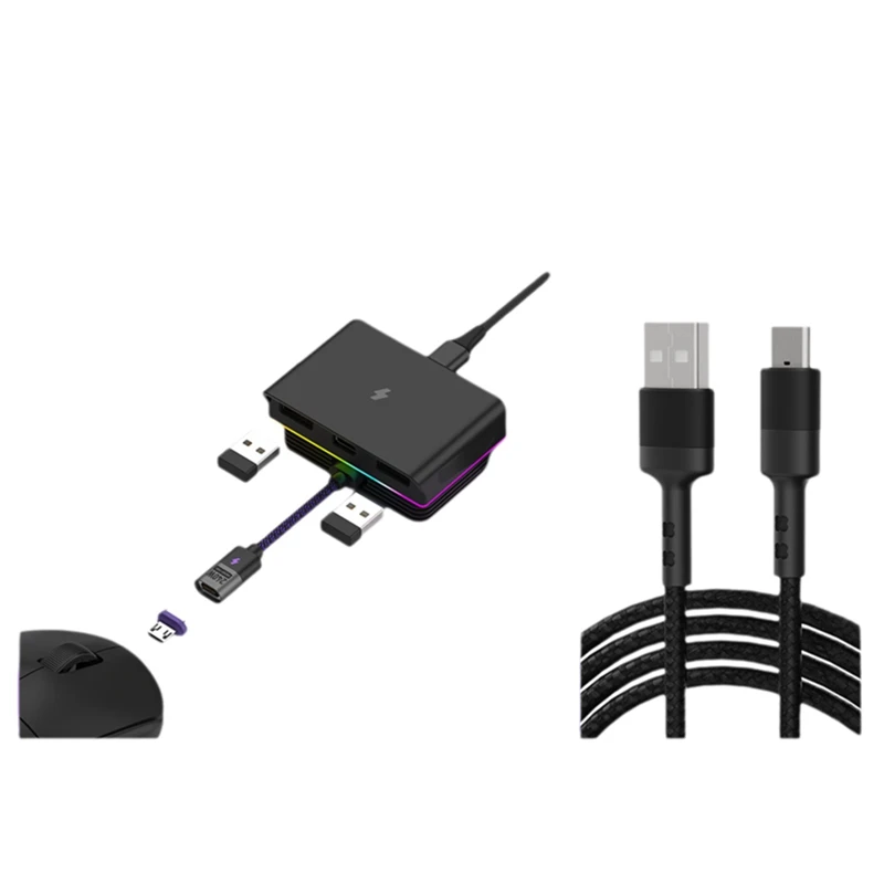 PRO X 2 MX Master 3S 3 Anywhere VGN VXE R1 Max AJ199 B-A09I용 RGB 마우스 자기 충전 도크