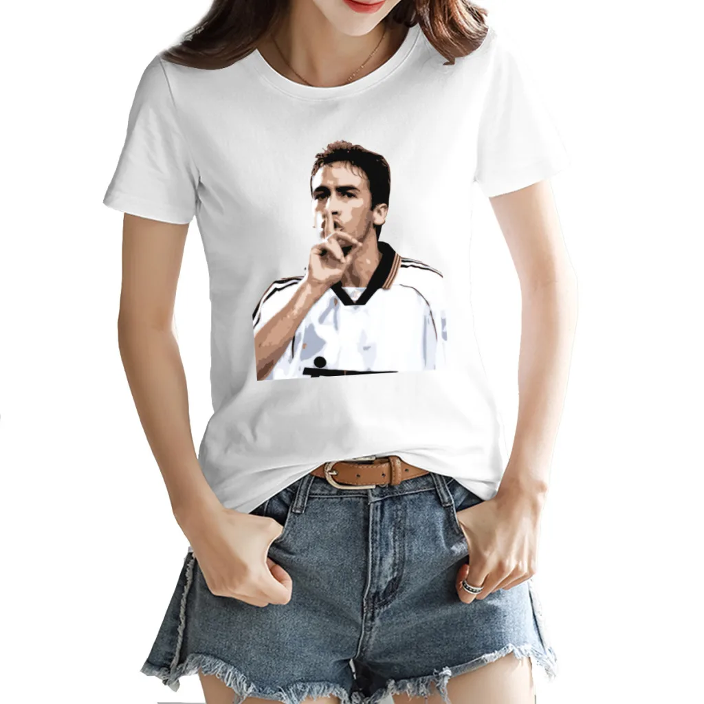 Tees Spain Rauls and Gonzalezs and Blancos 7 Soccer Team Women's T-shirt Casual Graphic leisure Motion Champion Vintage Eur Size