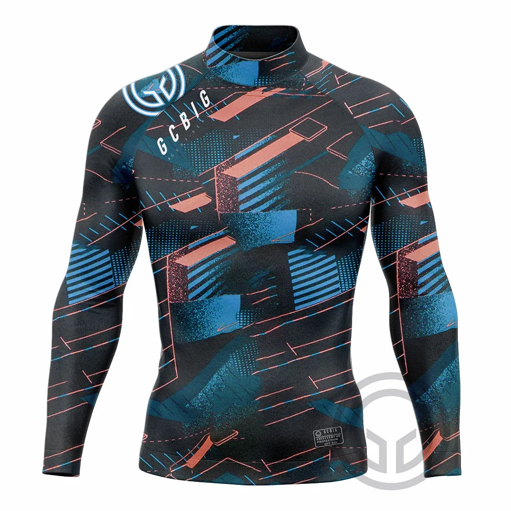 New Men Swimming T-shirt Swimsuit Beach Swimwear Long Sleeve Surfing Suit Surf Clothes Summer Long Sleeves Apparel