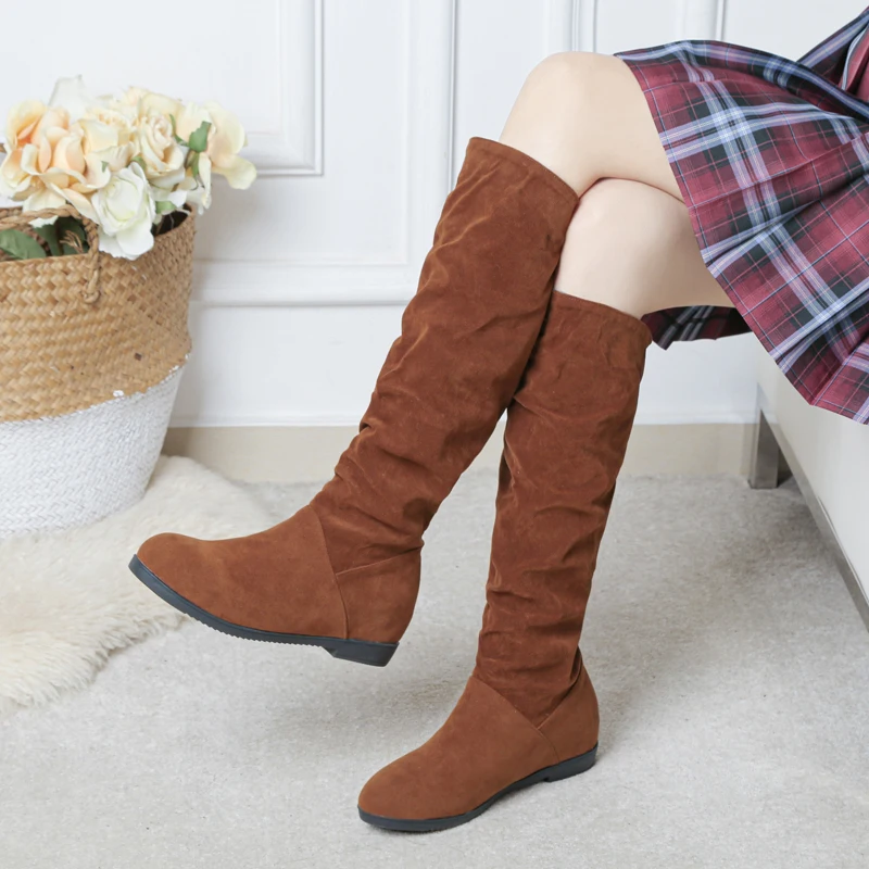 

Замшевые Сапоги до бедра, сапоги до колена, Сапоги выше колена, женские сапоги, женская обувь, зимние сапоги для женщин, большой размер