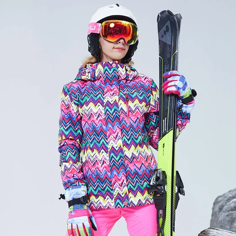 -30 Degree Winter Women Ski Jacket Snow Coat Waterproof Warm Skiing Coat Outdoor Sports Snowboarding Jacket Clothing Windproof
