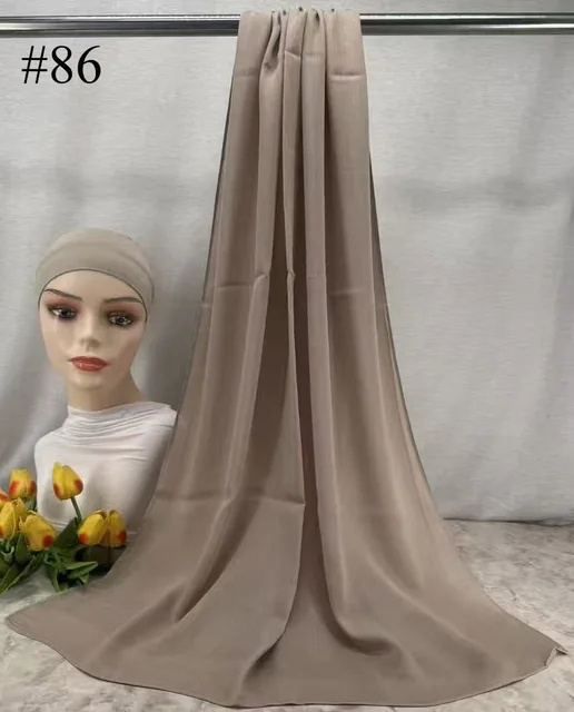 107025-78b2ef.jpg Mini Hijab Modal avec sous-bonnet – Ensemble Basique Extensible, Foulard Fin et Respirant, Protection Solaire, Voile 165*50cm