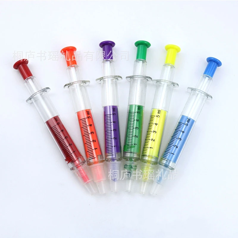 100pcs-nurse-pen-kawaii-double-head-ballpoint-pen-for-school-office-writing-tool-student-painting-colour-highlighter-stationery