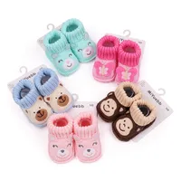 Cute Cartoon Knitting Crochet Baby Booties Newborn Socks Handmade Shoes Infant Warm First Walkers