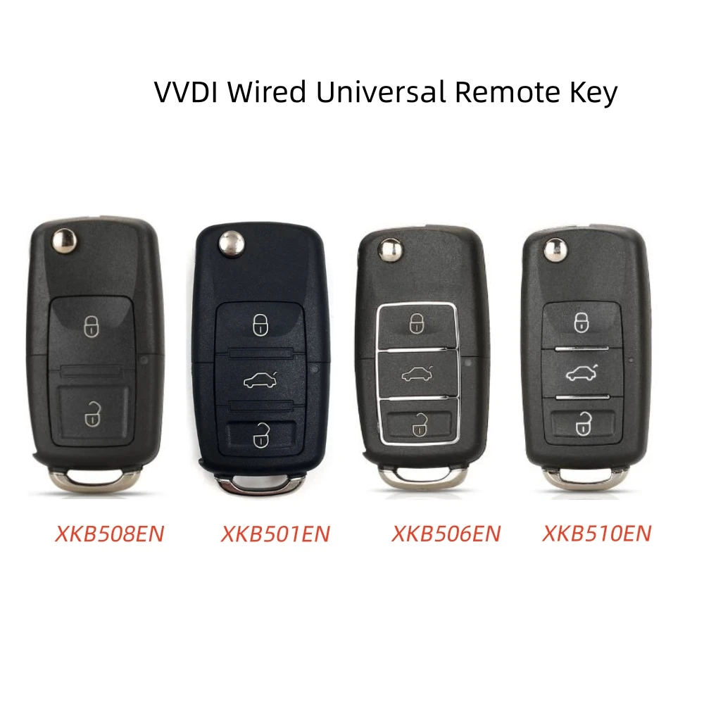 

3 Button Universal Wired Remote Key XK Style X001-01 5Pcs/Lot For V-W B5 Type For XHORSE VVDI Key Tool XKB501EN XKB508EN