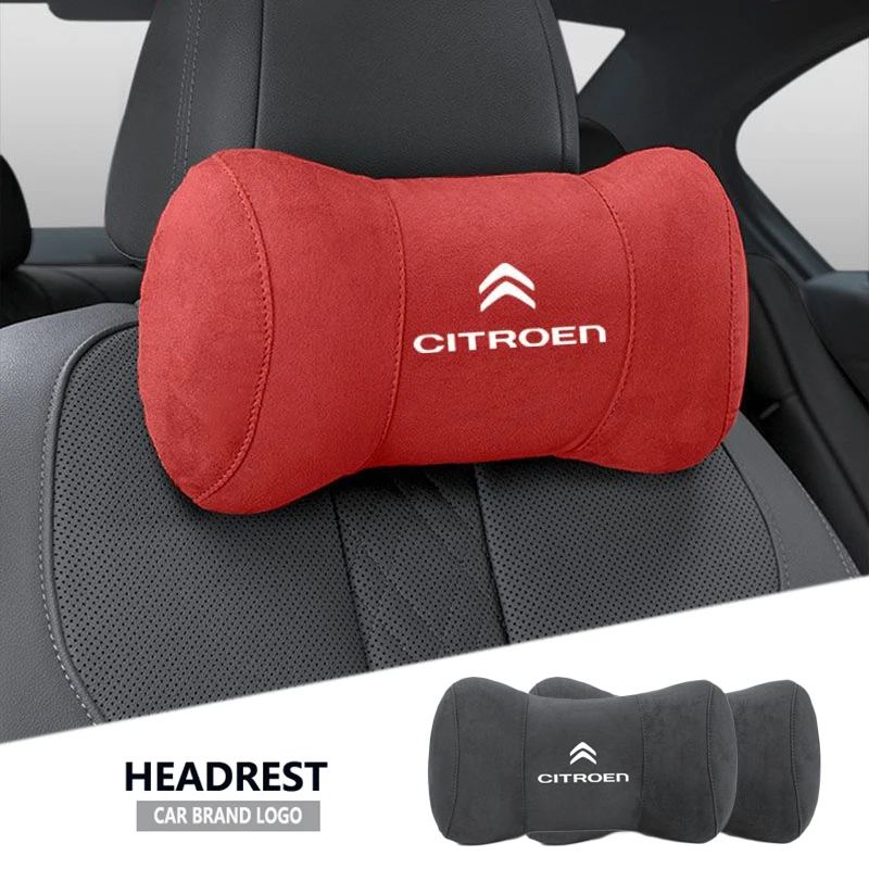 1Pcs Car Seat Headrest Cushion Neck Soft Pillow Accessories For Citroen