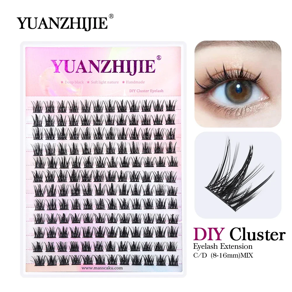 

YUANZHIJIE DIY Clusters Little Devil Cosplay Eyelash Extensions Russian Faux Mink False Eyelashes Segemented Wispy Makeup Lashes