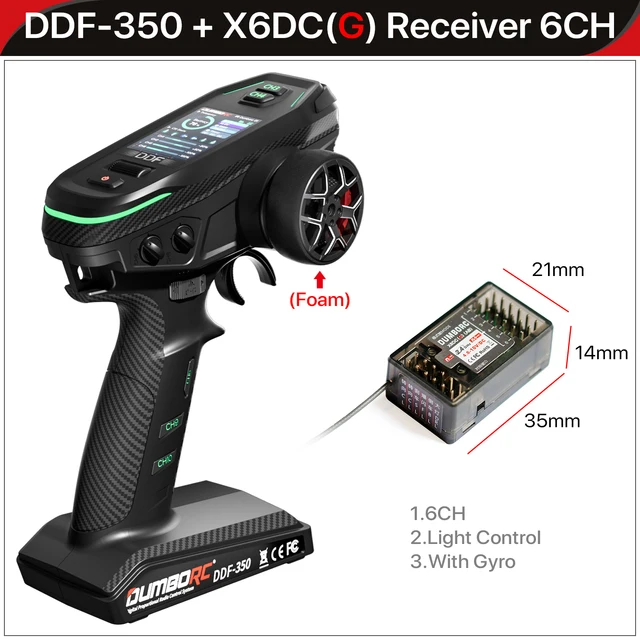 DDF-350 ラジコン送信機 プロポ OPTION No.1 No.1/DDF-350/送信機＋6CH受信機/RCカー用プロポ