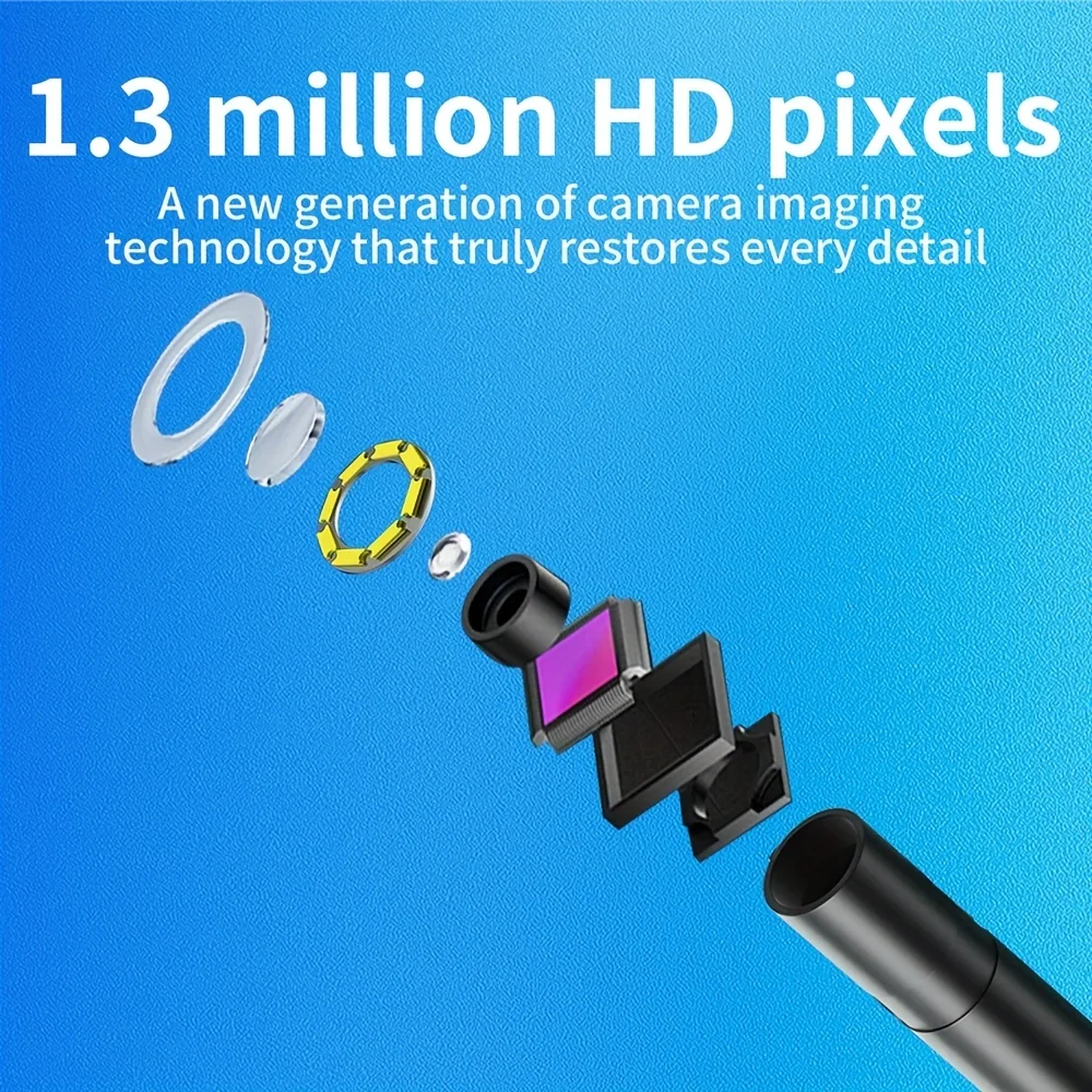 안드로이드 아이폰 및 IOS 스마트 폰용 8mm 내시경 자동차 파이프 자동차 내시경 하수구 검사 도구 내시경 카메라 장치