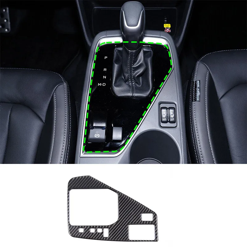 

For Subaru Crosstrek 2022-2024 Soft Carbon Fiber Car Center Control Gear Panel Sticker Car Interior Protection Accessories