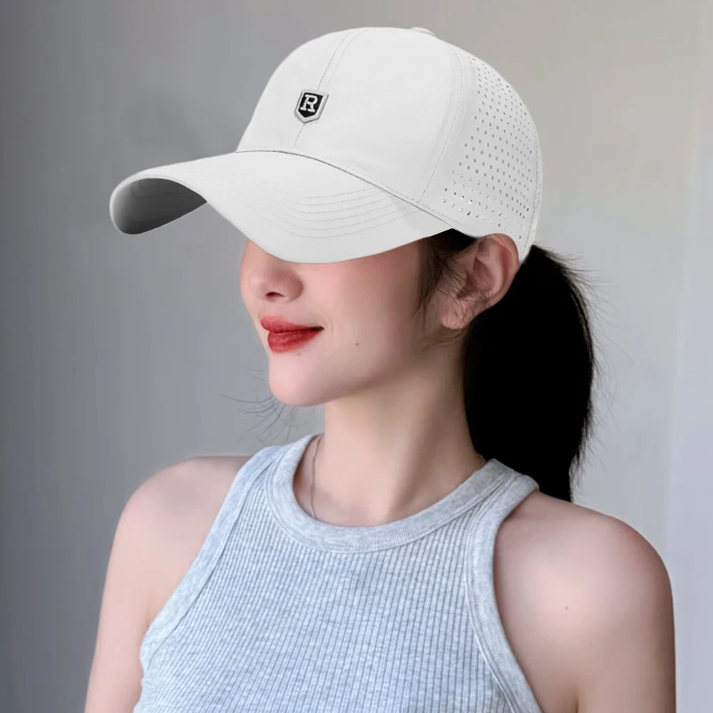 Outdoor Schnelltrocknende Sommer-Baseballkappe UV-Schutz Atmungsaktive Sonnenhüte Großer Kopf Übergröße Sportkappe für Männer und Frauen – Detail 7